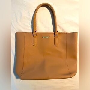 Vince Camuto Saffiano Leather Tote Purse in Pinkish tan Cream Interior Handbag